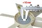 Крыльчатка вентилятора двигателя К4100-К4102 пластик диаметр 450 мм