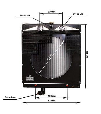 Радиатор охлаждения двигателя R6105AZLD / R4108IZLD