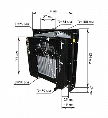 Радиатор охлаждения двигателя YC6MK315N-D30