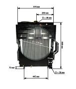 Радиатор охлаждения двигателя Weifang (Ricardo) ZH4105ZD без интеркулера, без масляного теплообменника